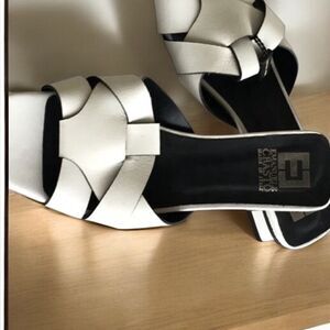 white sandal made in Italy